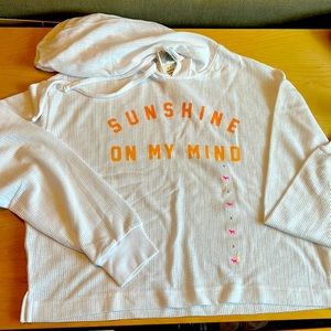 Fishnet style hooded shirt